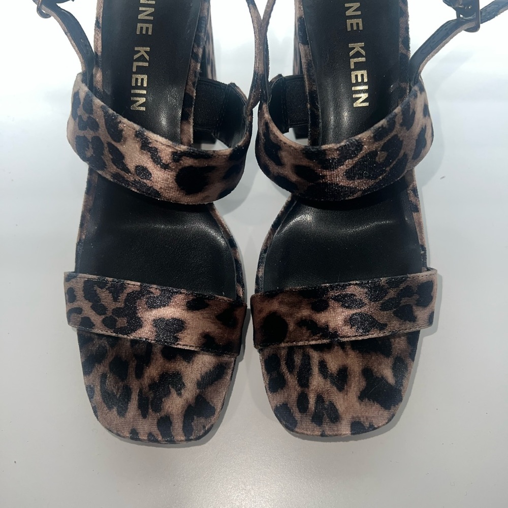 Anne Klein Leopard Print Block Heel